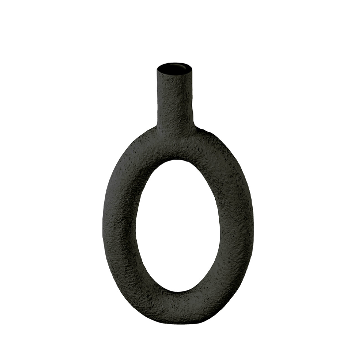 Kandelaar Ring Oval High Zwart