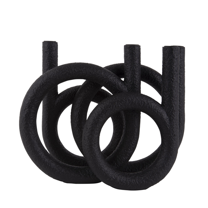 Kandelaar Rings Zwart