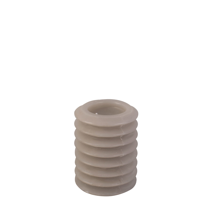 Figuurkaars Circles Taupe