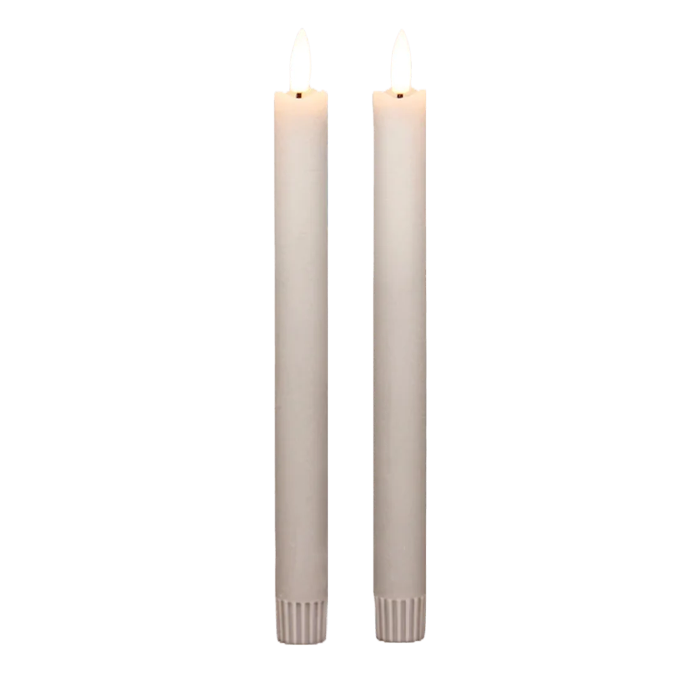 LED Dinerkaarsen Beige - set van 2