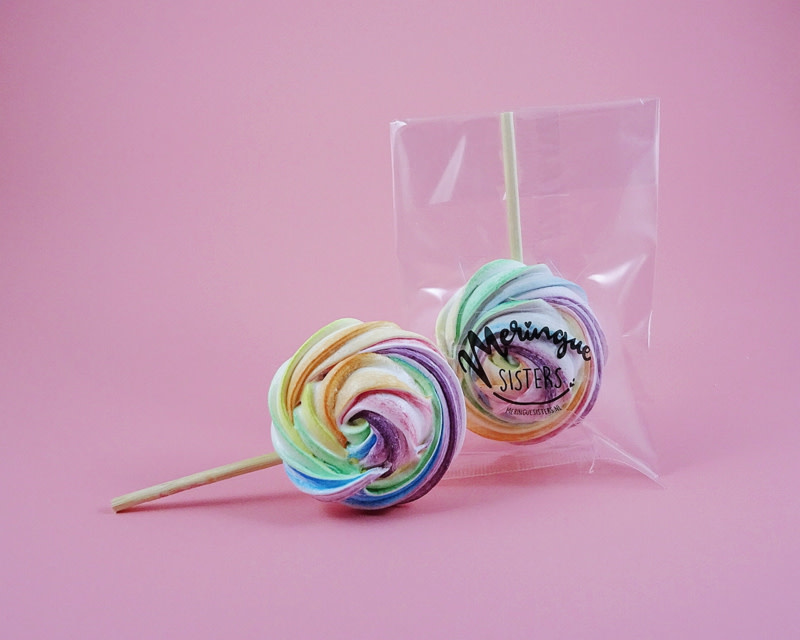 Mini Meringue Lolly - Rainbow