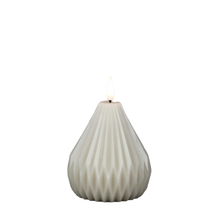 LED Figuurkaars Kegel Beige