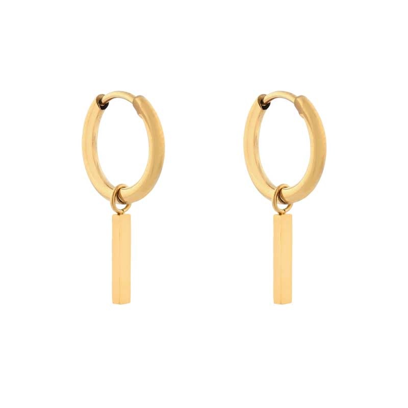 Oorbellen Rings Small with Bar Medium