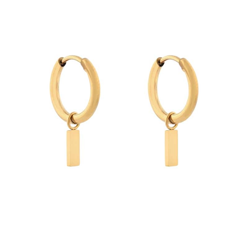 Oorbellen Rings Small with Bar Small