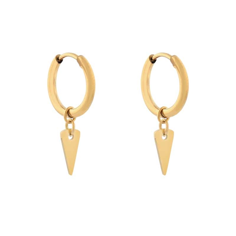 Oorbellen Rings Small with Triangle Medium