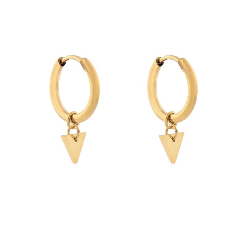 Oorbellen Rings Small with Triangle Small