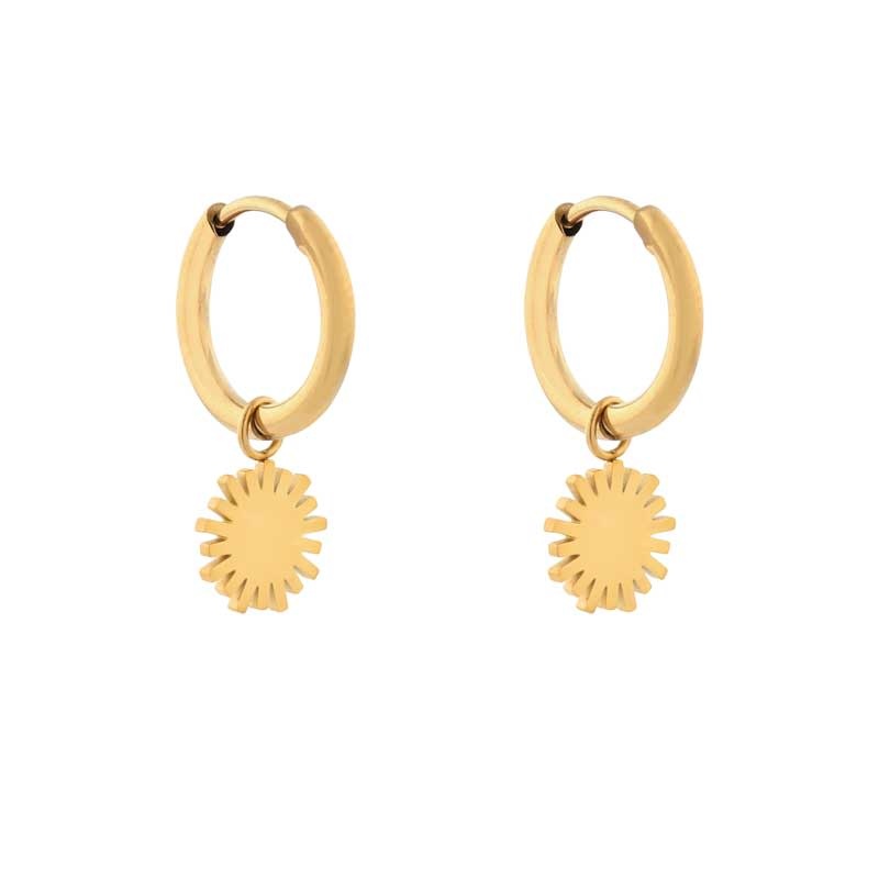 Oorbellen Rings Small with Sun