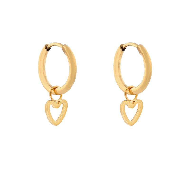 Oorbellen Rings Small with Open Heart