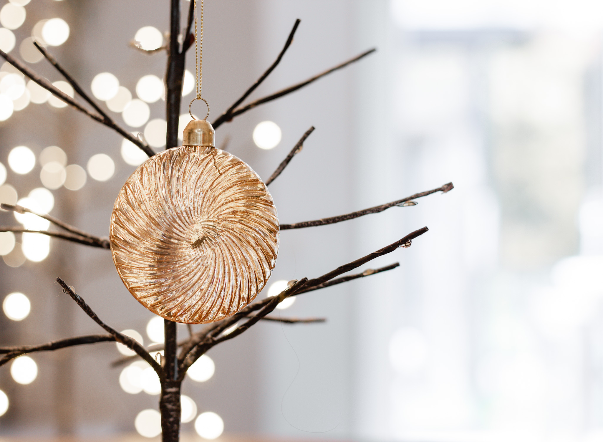 Kerstbal Budu Perzik Glitter