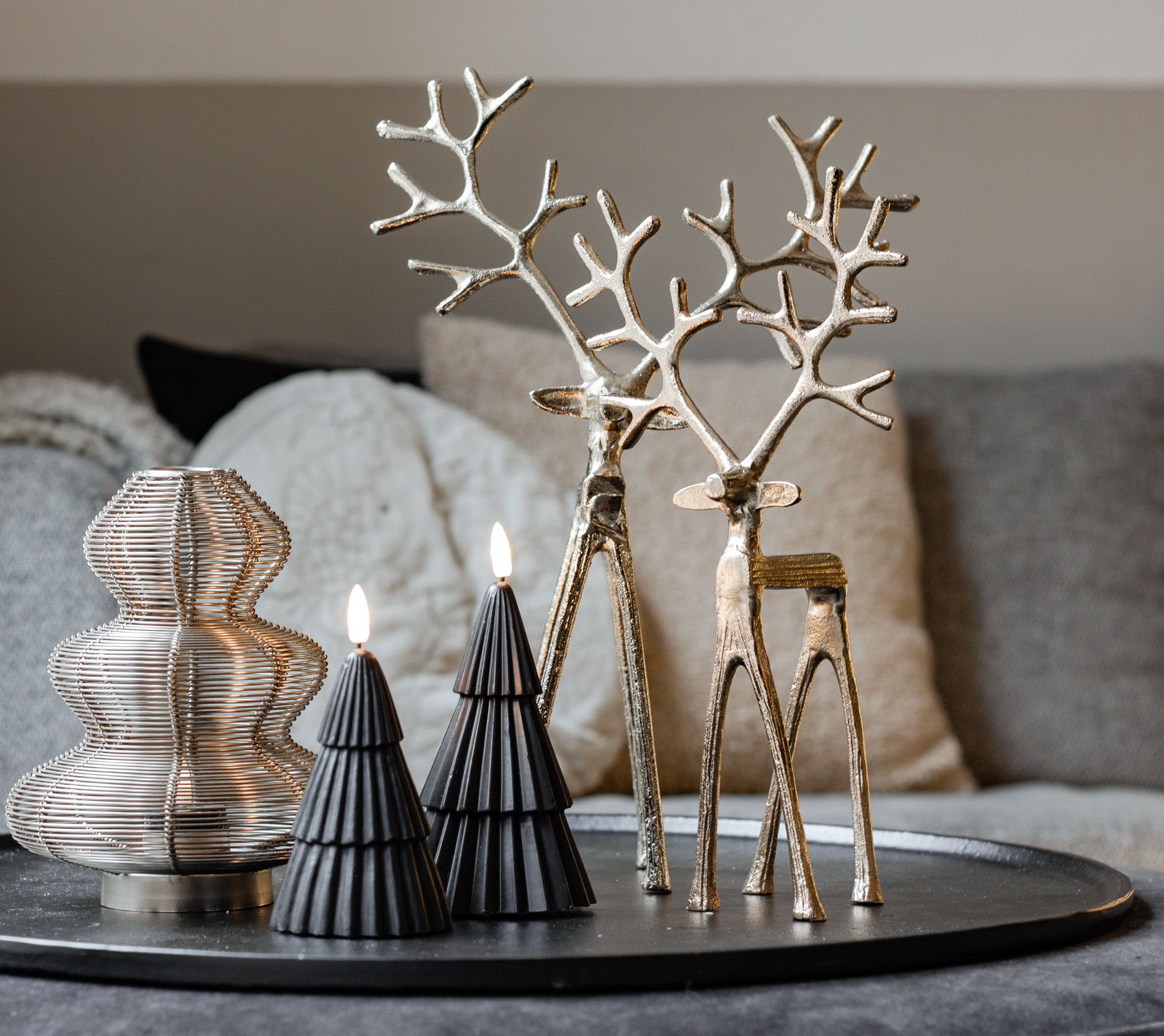 Windlicht Kerstboom Goud