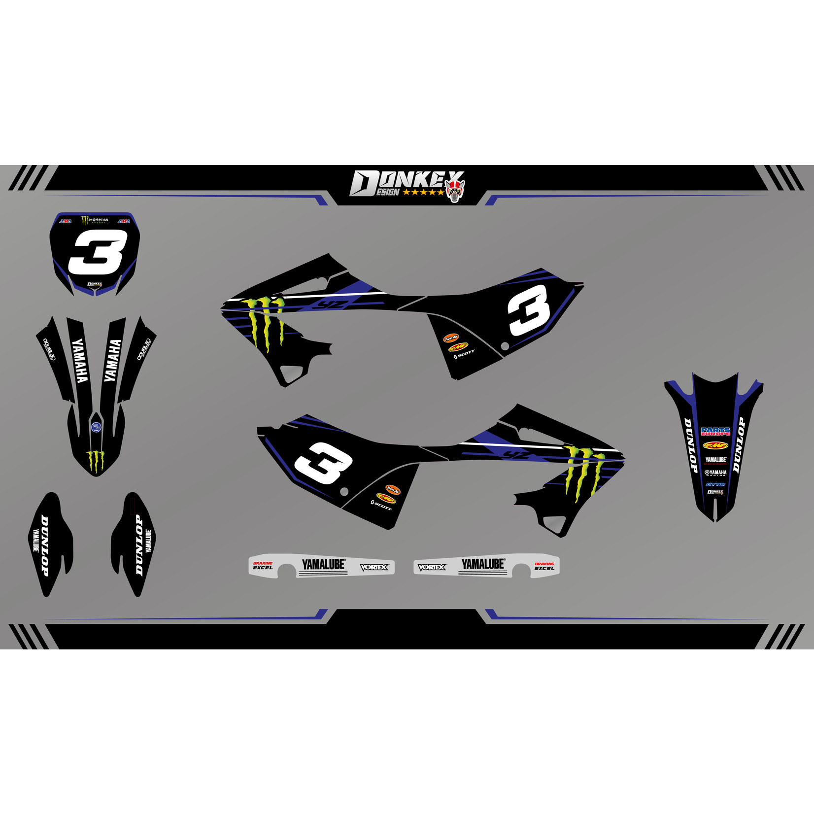 Yamaha Yamaha  'MONSTER ENERGY'  Stickerset