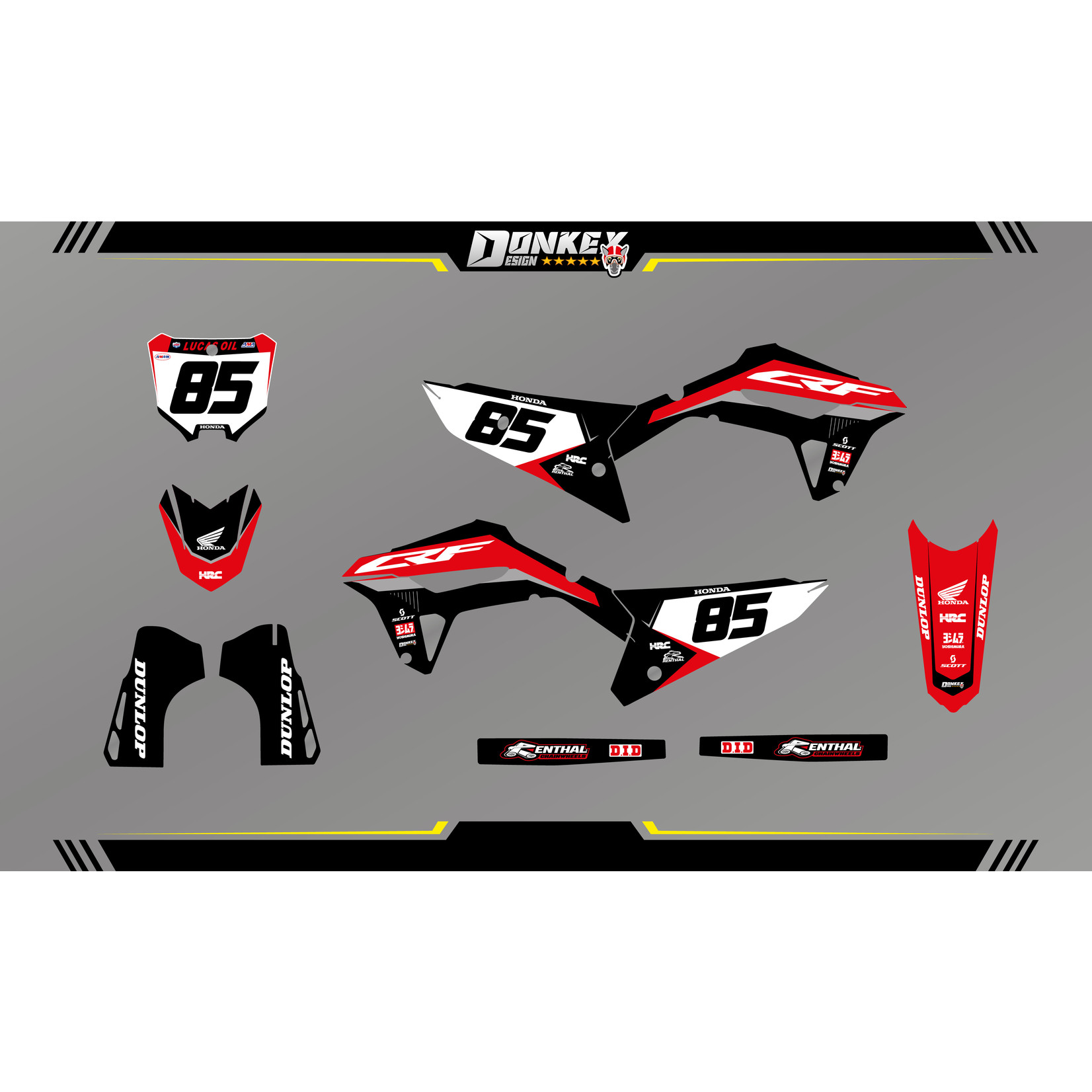 Honda  Honda  'BASIC BLACK'  Stickerset