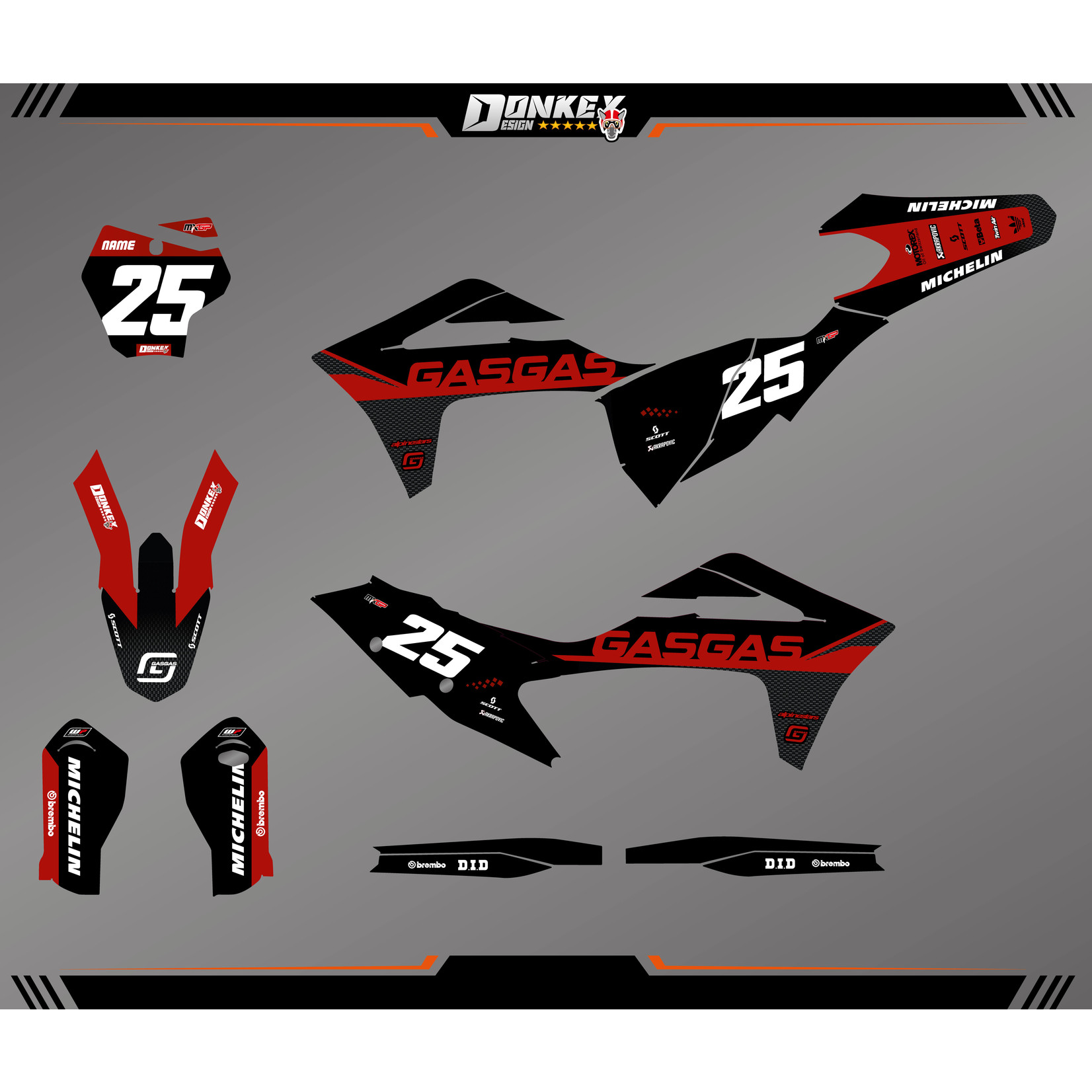 Gas Gas  GasGas  'CARBON'  Stickerset