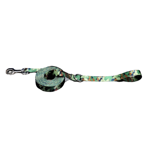 Seasons Platte hondenriem camouflage 5 meter