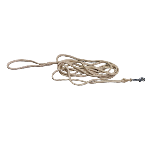 Seasons Hondenriem beige 10 meter met stalen musketonhaak