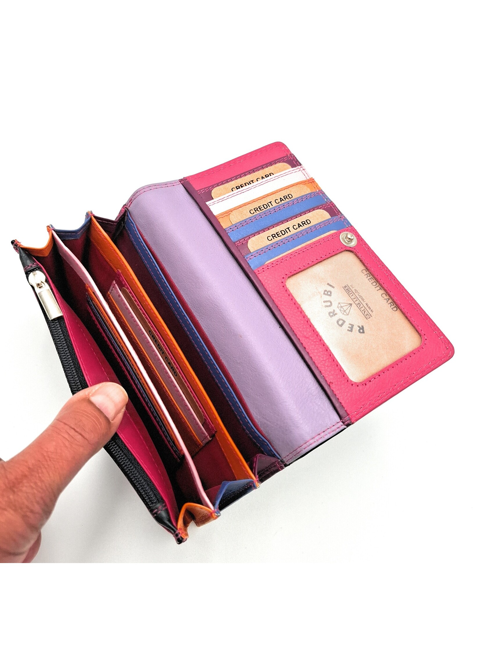 REDRUBI REDRUBI UM/1-424(2) PURPLE LUXURY LADIES WALLET WITH RFID