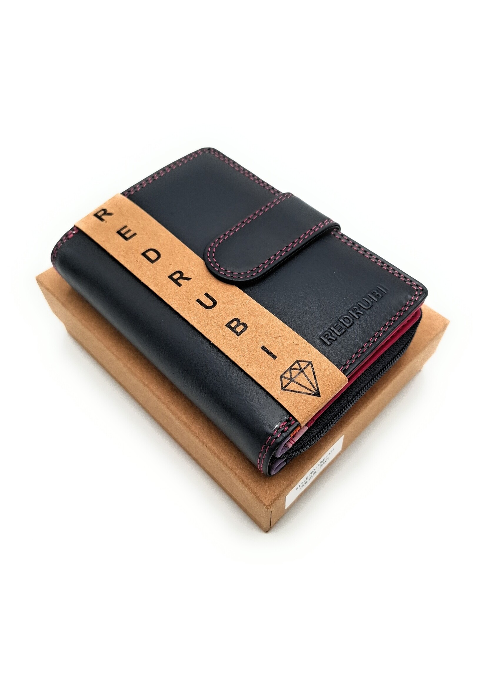 REDRUBI REDRUBI UM/1-425  LUXE DAMES PORTEMONNEE PAARS MULTICOLOUR