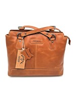 REDRUBI REDRUBI – UM /6/ 1184 -Mit RFID geschützt - Echtleder - Damen Rucksack und Umhängetasche - Vintage Leder - Braun / Cognac