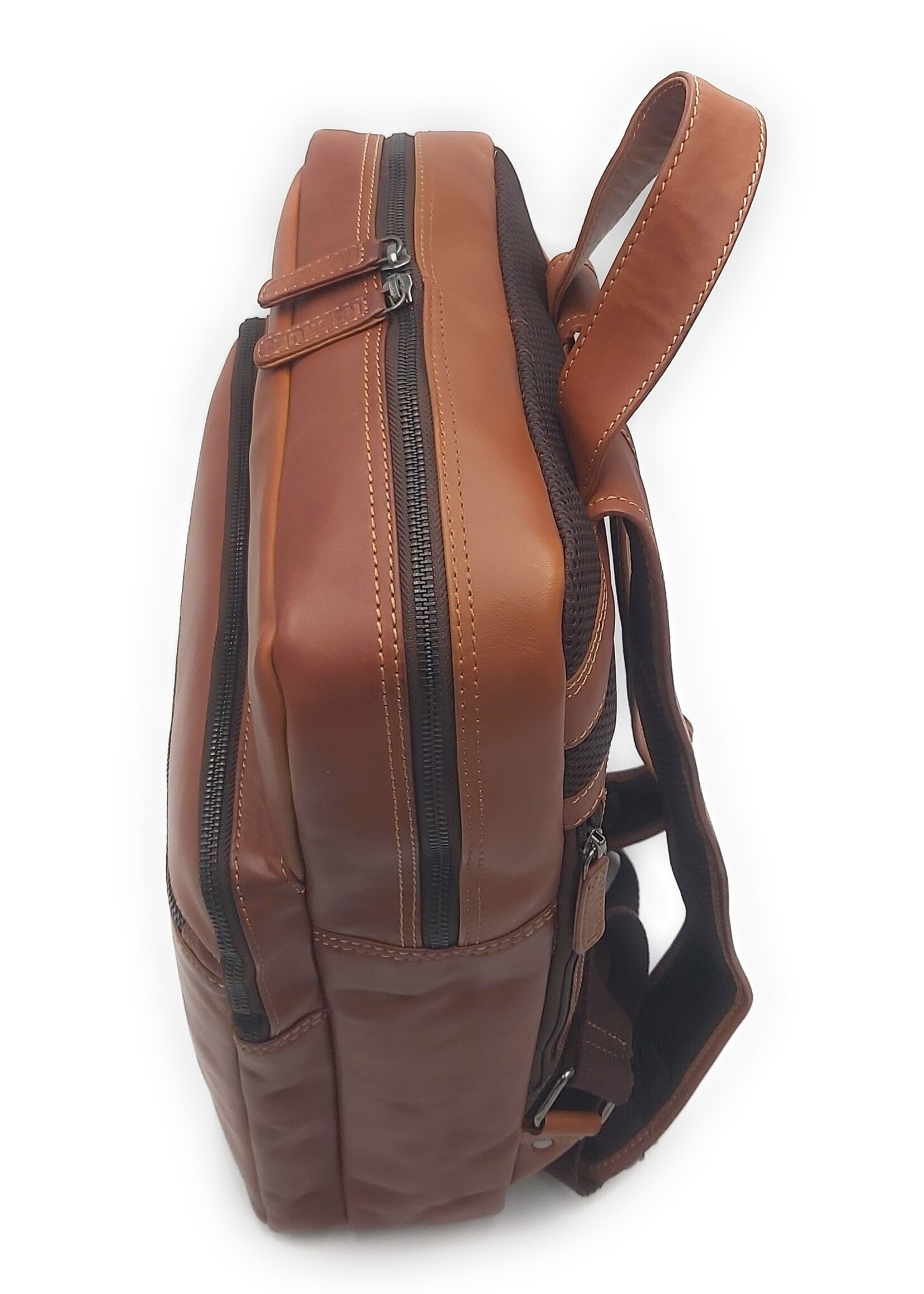 REDRUBI REDRUBI UM/6/1106 braun/cognac - Echtleder - Rucksack - Laptoptasche - robust - Vintage-Leder mit RFID-Schutz - braun / cognac