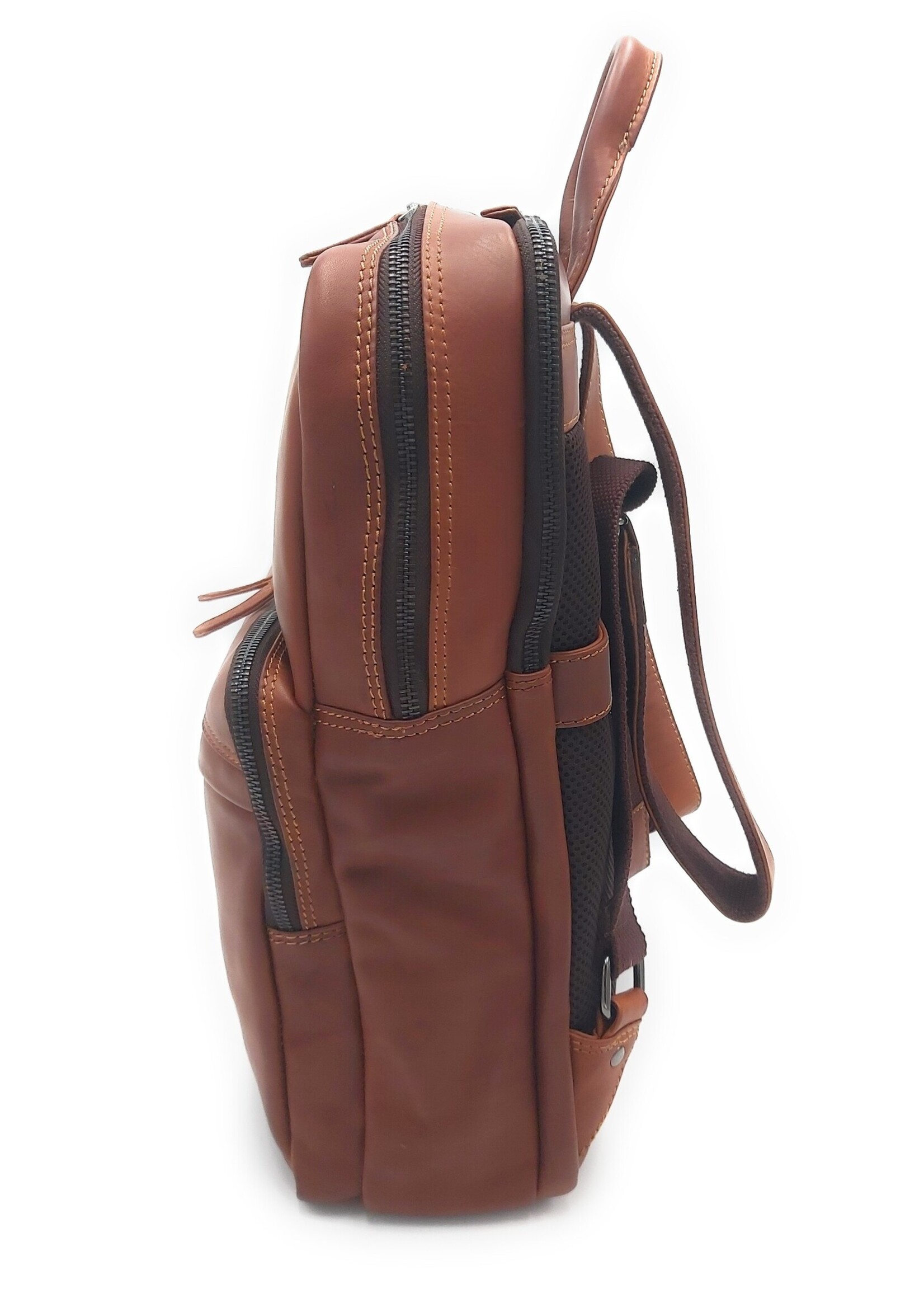 REDRUBI REDRUBI UM/6/1103 braun/cognac - Echtleder - Rucksack - Laptoptasche - robust - Vintage-Leder mit RFID-Schutz - braun / cognac