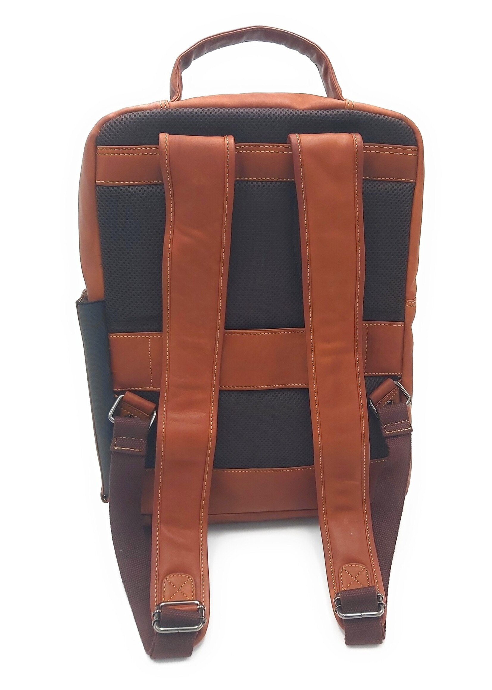 REDRUBI REDRUBI UM/7/1010 brown/cognac - genuine leather - backpack - laptop bag - sturdy - vintage leather with RFID protected - brown / cognac