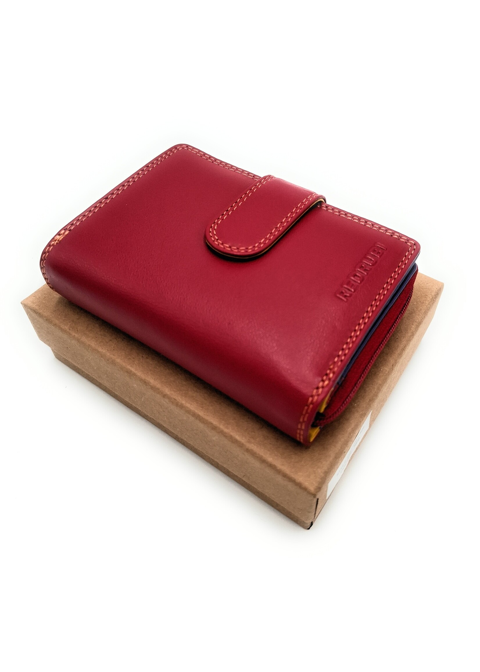 REDRUBI REDRUBI UM/1-425 MET RFID - LUXE DAMES PORTEMONNEE ROOD MULTICOLOUR
