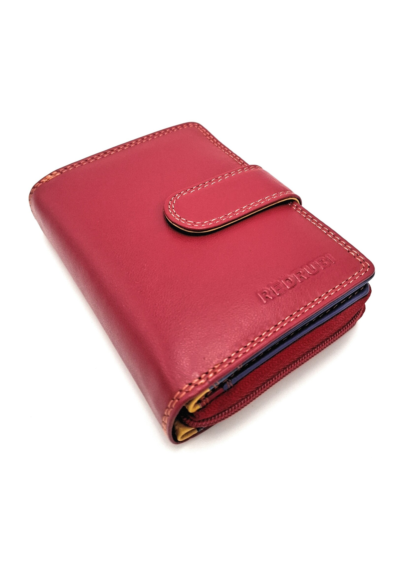 REDRUBI REDRUBI UM/1-425 MET RFID - LUXE DAMES PORTEMONNEE ROOD MULTICOLOUR