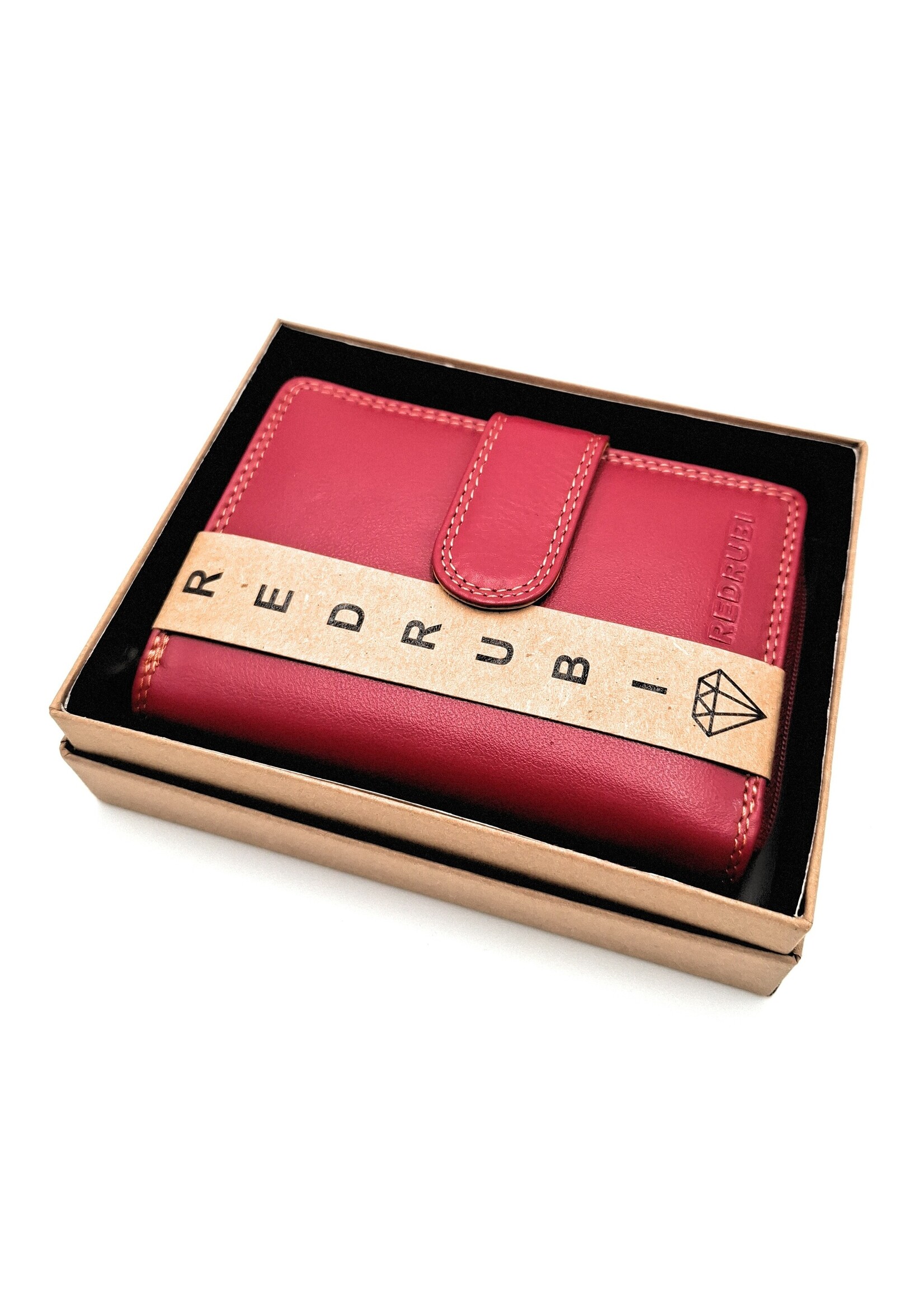 REDRUBI REDRUBI UM/1-425 MET RFID - LUXE DAMES PORTEMONNEE ROOD MULTICOLOUR