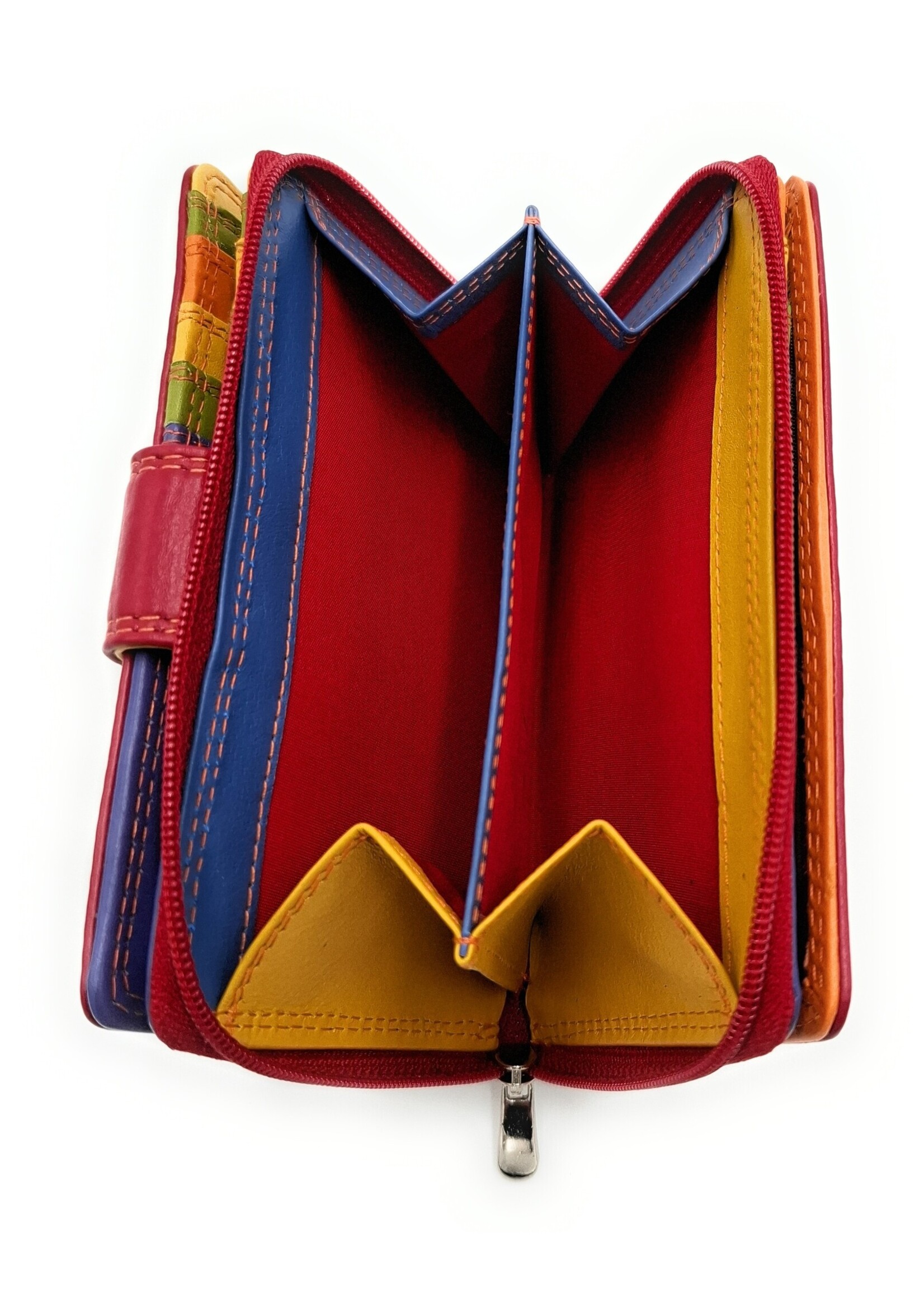 REDRUBI REDRUBI UM/1-425 MET RFID - LUXE DAMES PORTEMONNEE ROOD MULTICOLOUR