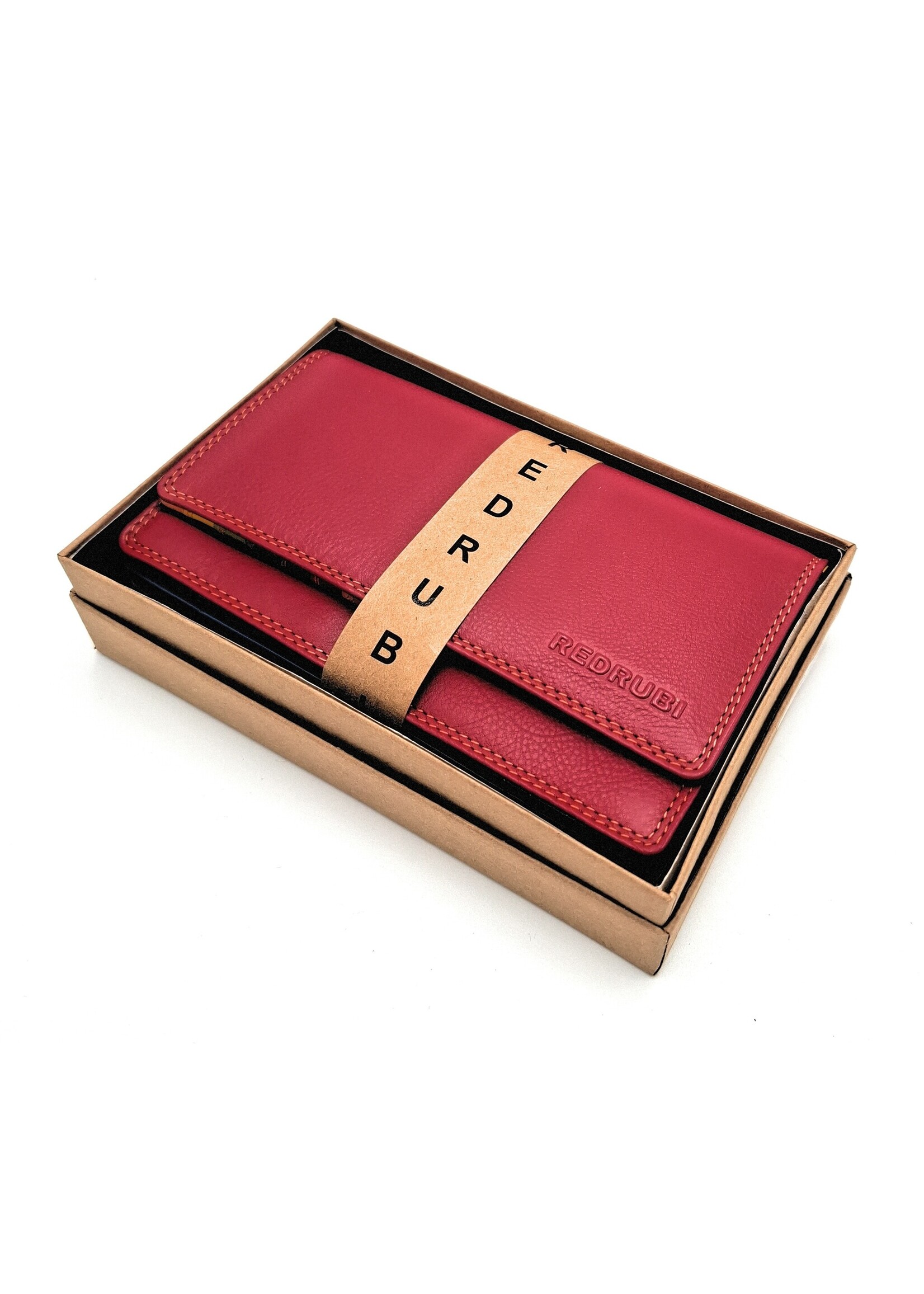 REDRUBI I  UM/1-424 ROOD LUXE DAMES PORTEMONNEE MET RFID