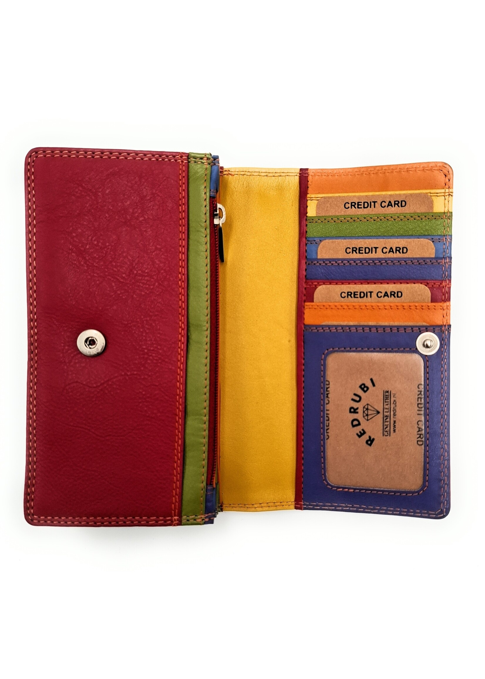 REDRUBI I  UM/1-424 ROOD LUXE DAMES PORTEMONNEE MET RFID