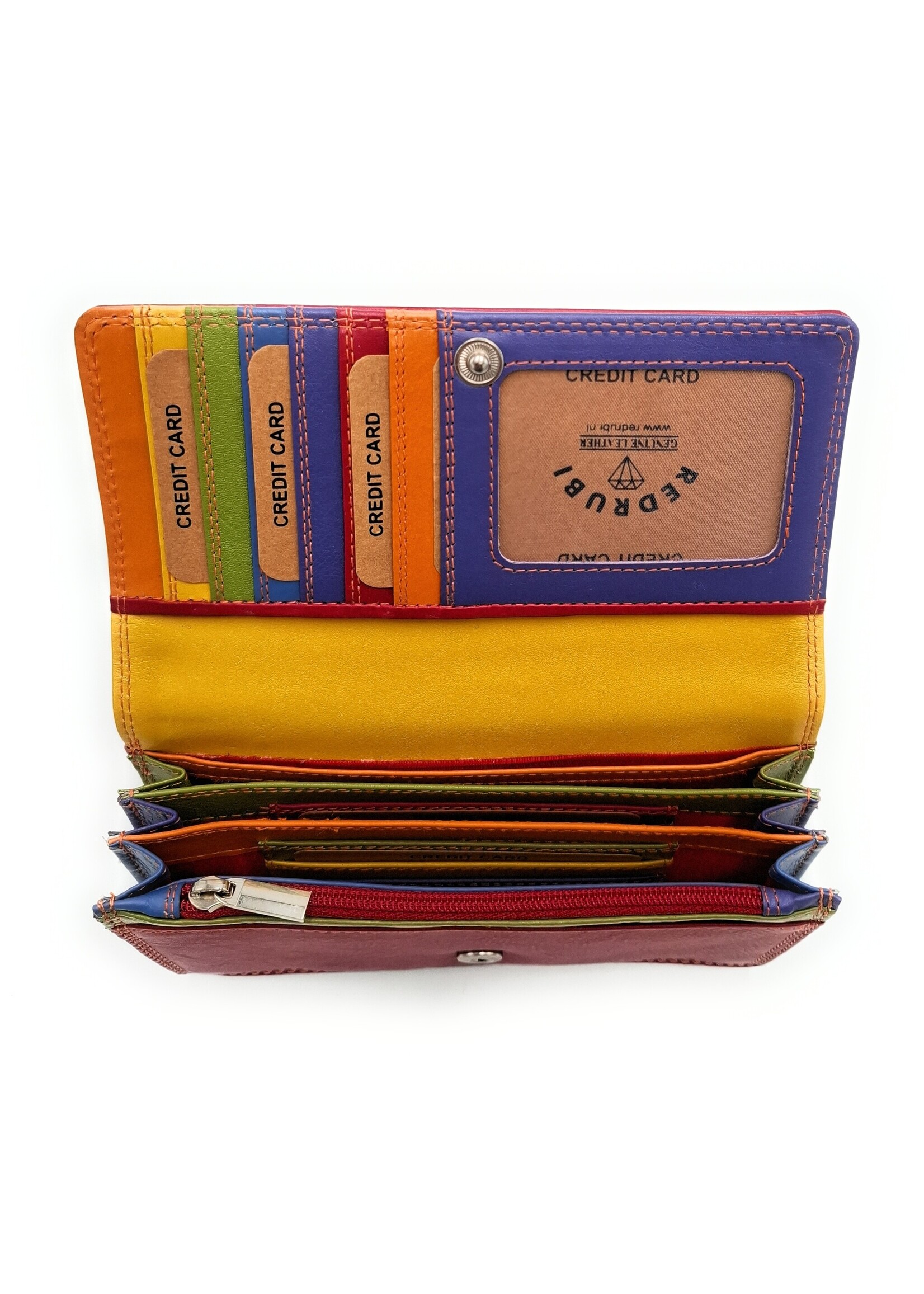REDRUBI I  UM/1-424 ROOD LUXE DAMES PORTEMONNEE MET RFID