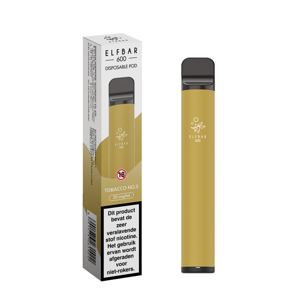 Elf Bar 600 Disposable - Tobacco No.3 - 10Pcs, foto 2 van 2