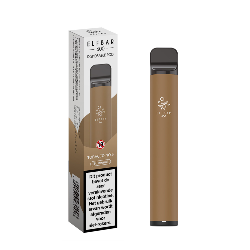 Elf Bar 600 Disposable - Tobacco No.5 - 10Pcs, foto 2 van 2
