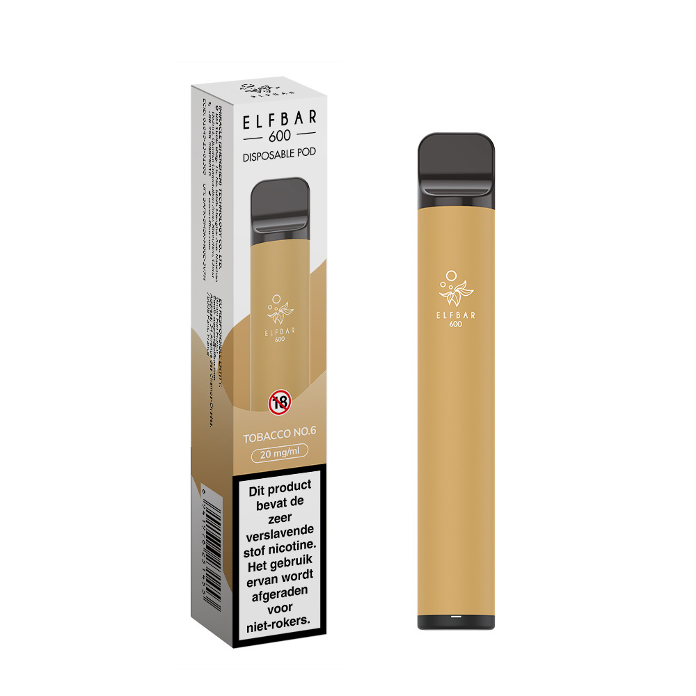 Elf Bar 600 Disposable - Tobacco No.6 - 10Pcs, foto 2 van 2