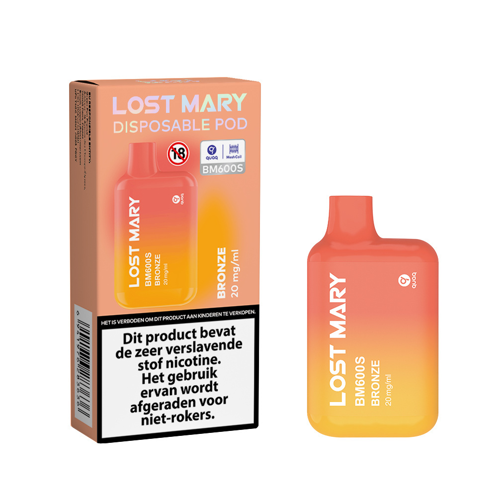 Lost Mary BM600S - BRONZE - (Golden tobacco) - 10Pcs, foto 2 van 3