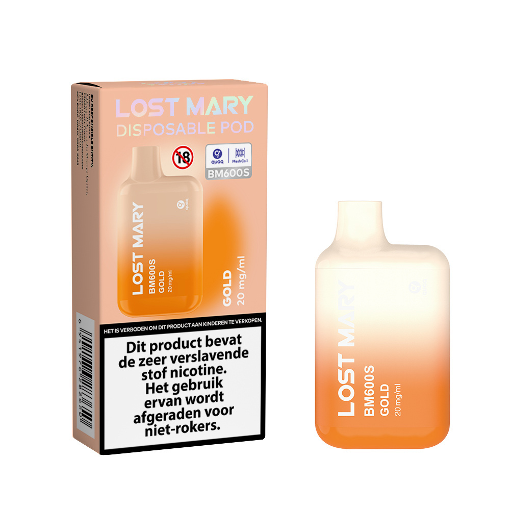 Lost Mary BM600S - GOLD - (Super Tobacco) - 10Pcs, foto 2 van 3