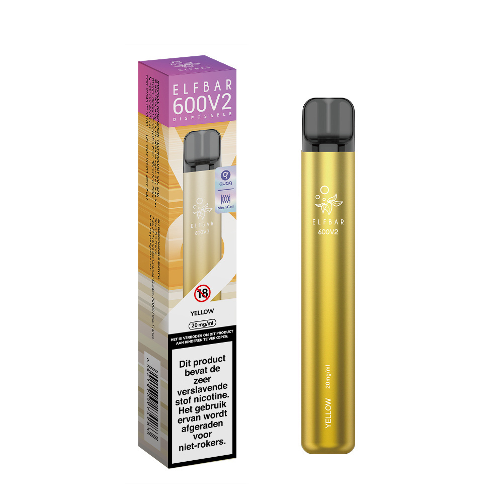 Elfbar V2 MESH - YELLOW (Virginia tobacco) - 10Pcs, foto 2 van 3