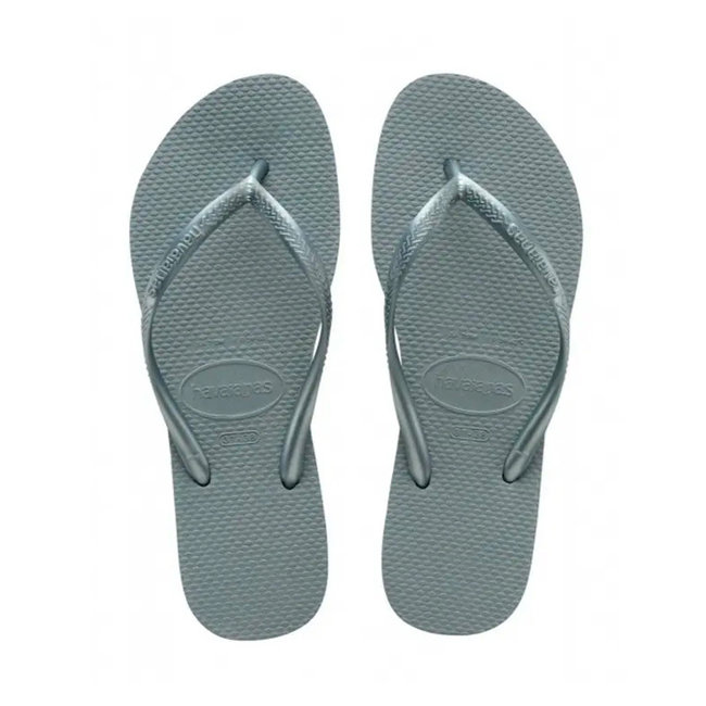 Havaianas Slim Slippers - Silver Blue