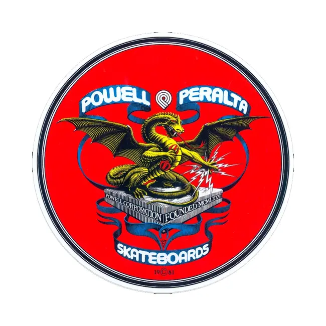 Powell Peralta Banner Dragon Sticker - 4 inch