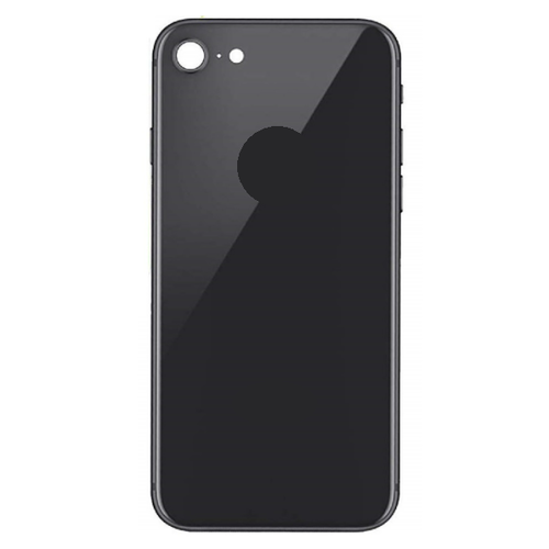 For iPhone 8 Back Glass Black (Enlarged camera frame)