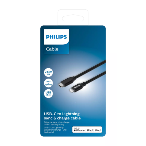 Philips USB-C to Lightning cable 2 Meter DLC3106L/03