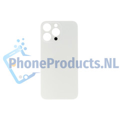 For iPhone 14 Pro Max back glass white (Enlarged camera frame)