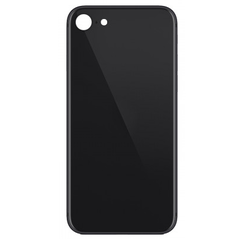 For iPhone SE2022 Back Glass Black Midnight (Enlarged camera frame)