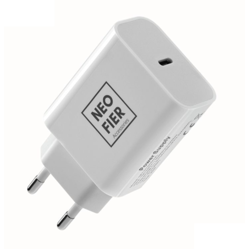 NEOFIER 20W Fast Charger USB-C Single Port - White