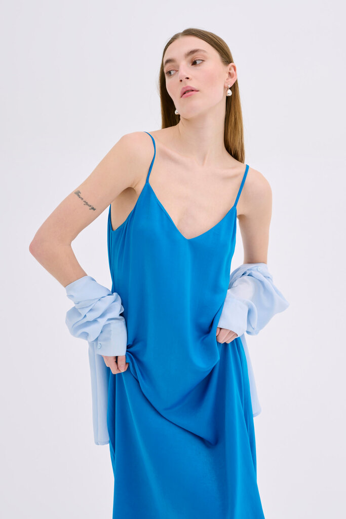 My Essential Wardrobe EstelleMW Strap Long Dress - Directoire blue