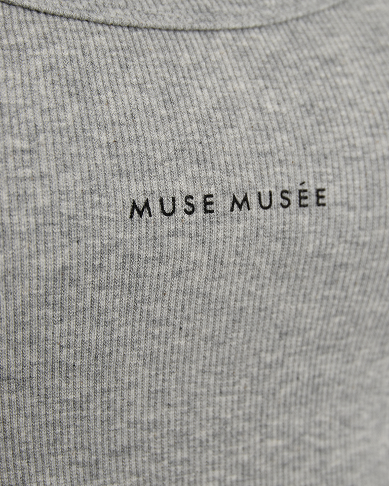 Copenhagen Muse Siv Top - Light grey melange