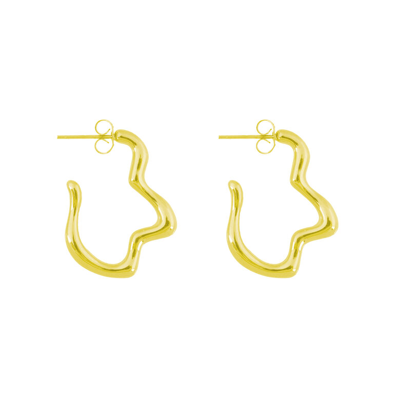 Dent earrings - Gold (thin)