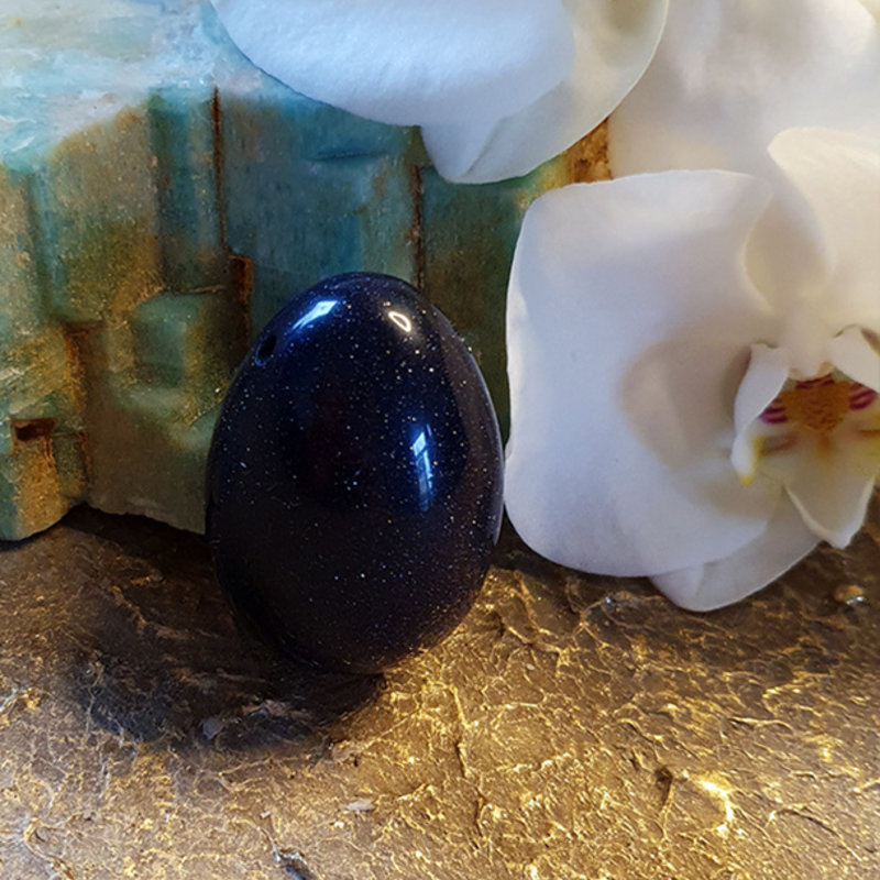 Blue Gold stone yoni egg