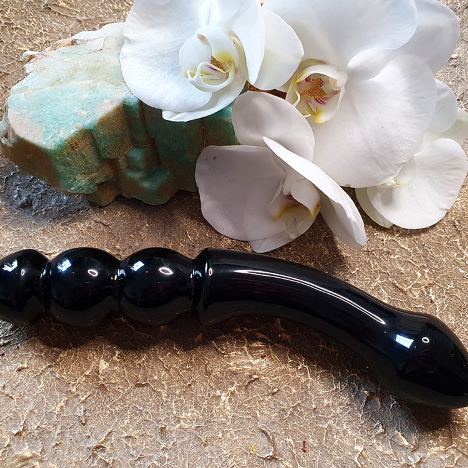 Inanna - Black Obsidian yoni wand